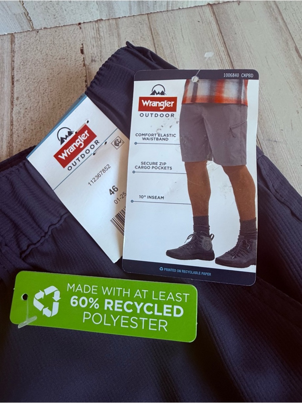 Men’s Wrangler Outdoor Quick Dry Shorts size 46